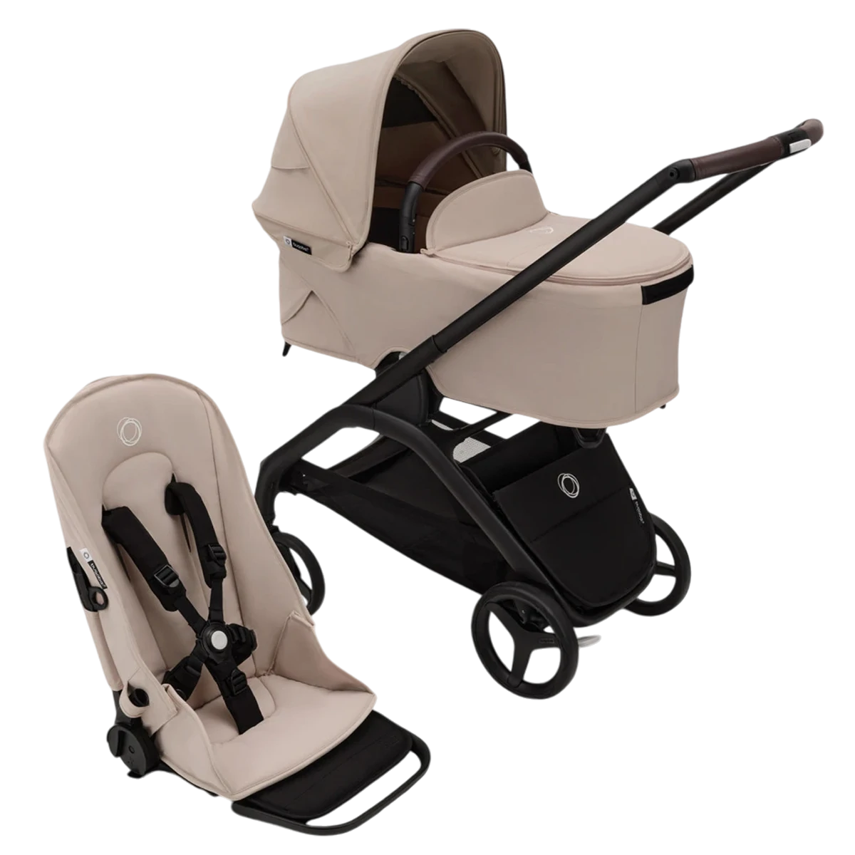 Bugaboo Dragonfly - 2w1 | Black-Desert Taupe-Desert Taupe