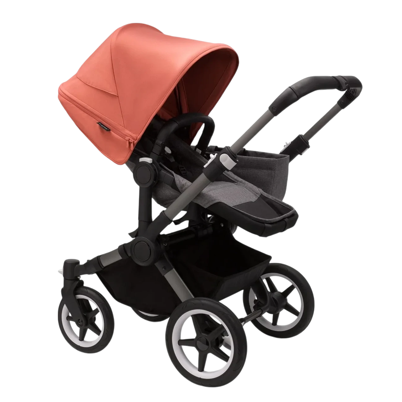 Bugaboo Donkey 5 Mono | Graphite-Grey Melange-Sunrise Red