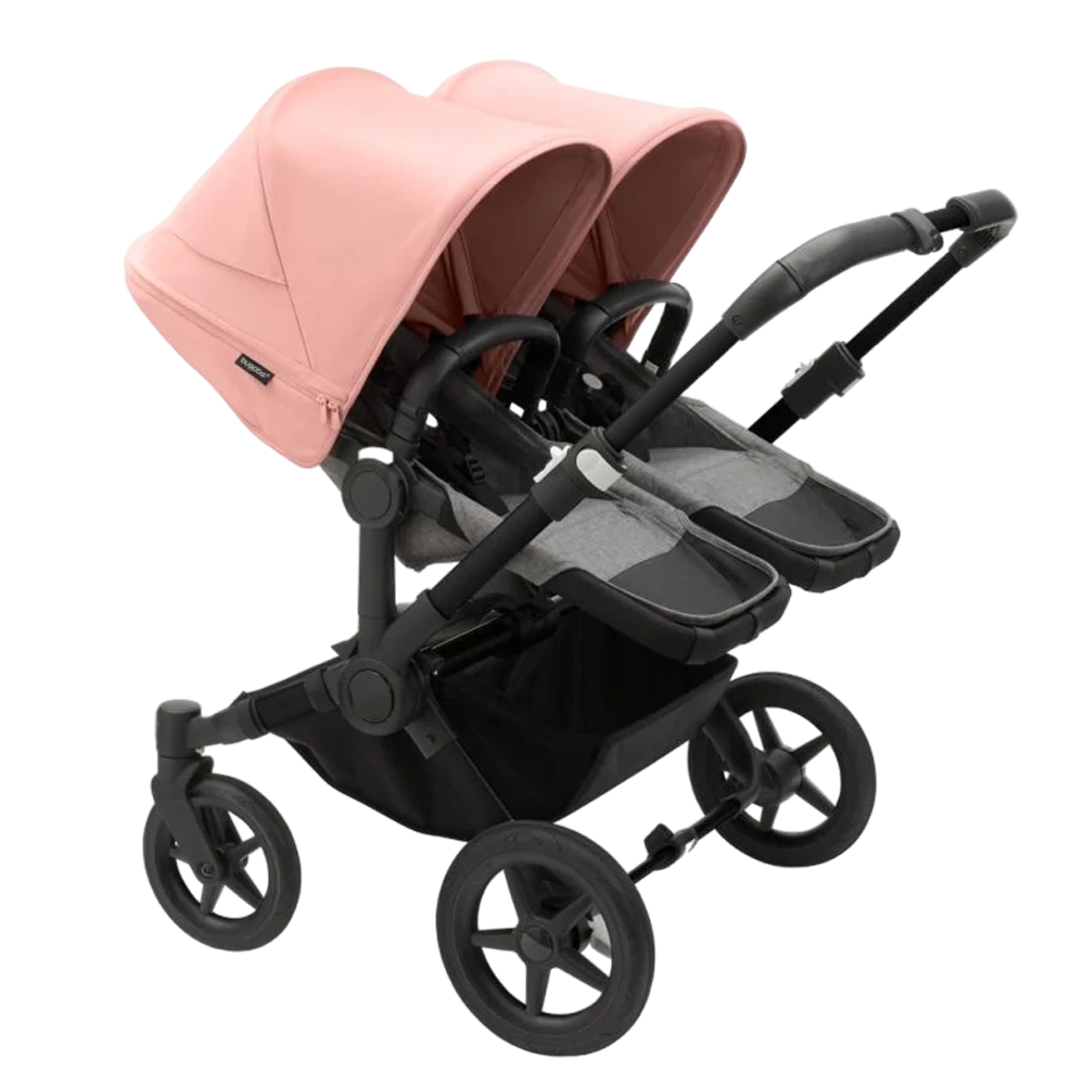 Bugaboo Donkey 5 Twin | Black-Grey Melange-Morning Pink