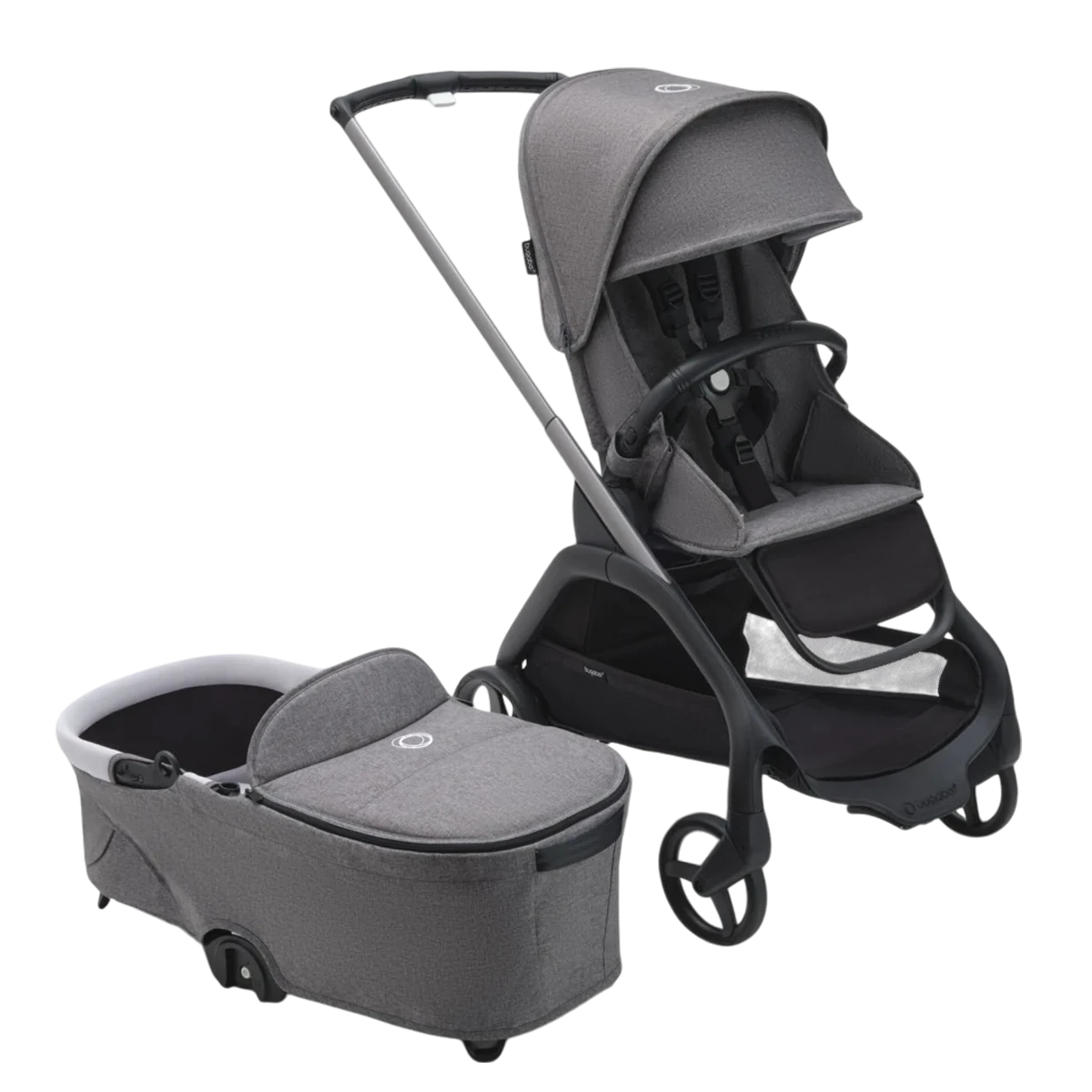 Bugaboo Dragonfly - 2w1 | Graphite-Grey Melange-Grey Melange