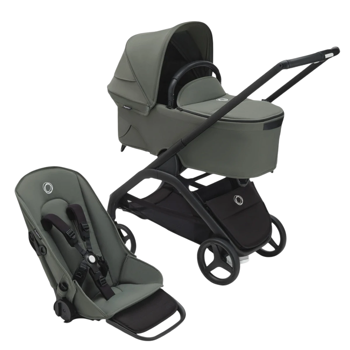 Bugaboo Dragonfly - 2w1 | Black-Forest Green-Forest Green