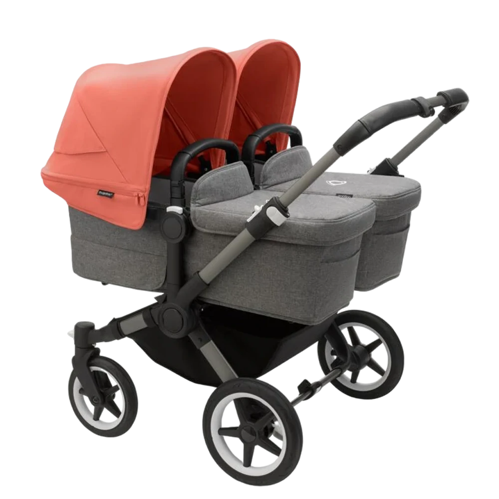 Sklep Smile Bugaboo Donkey 5 Twin | Graphite-Grey Melange-Sunrise Red ...