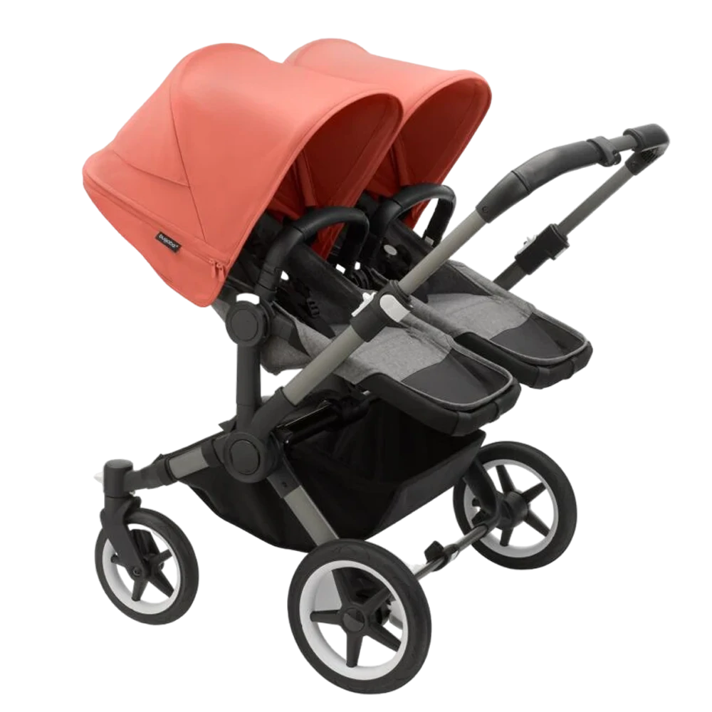 Bugaboo Donkey 5 Twin | Graphite-Grey Melange-Sunrise Red