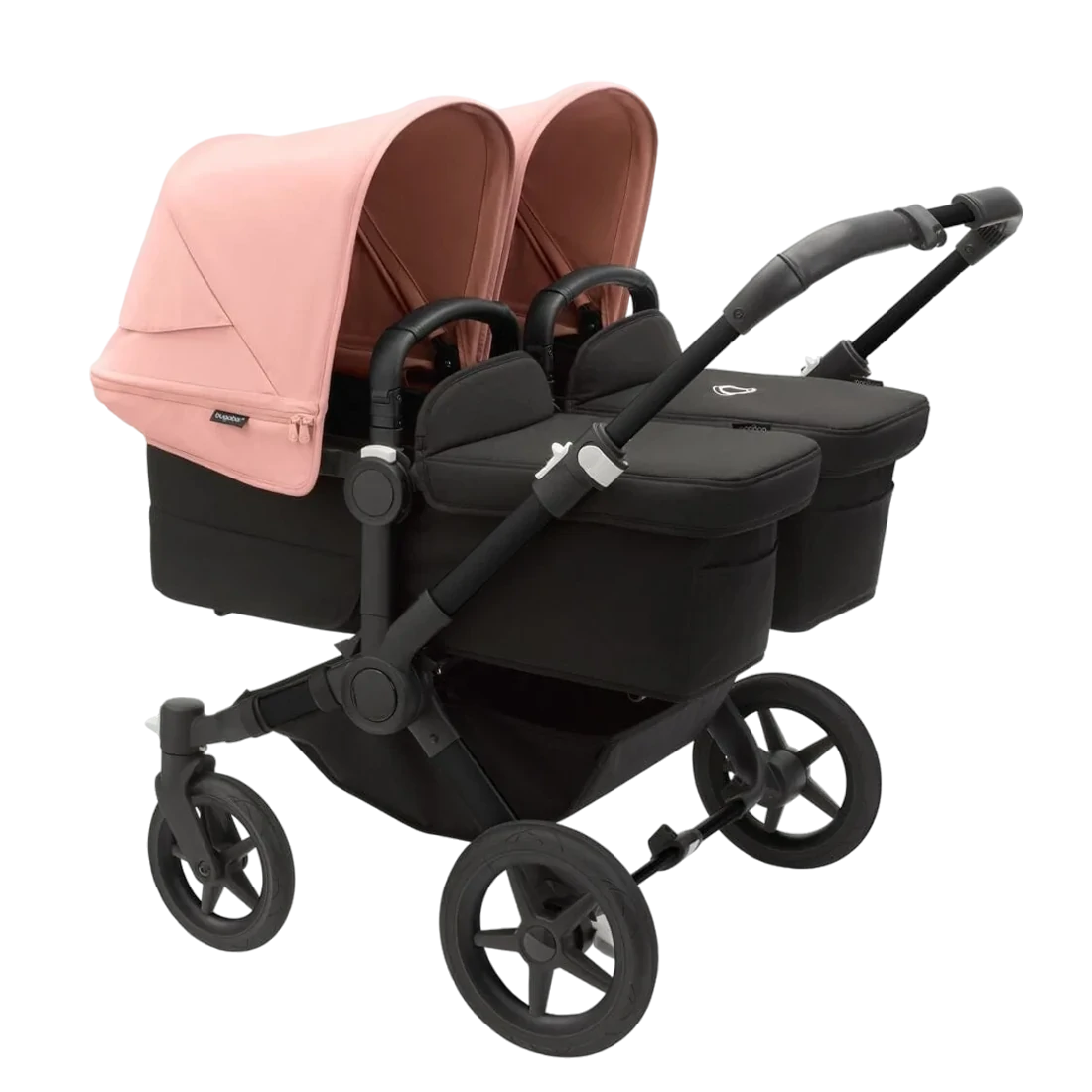 Bugaboo Donkey 5 Twin | Black-Midnight Black-Morning Pink