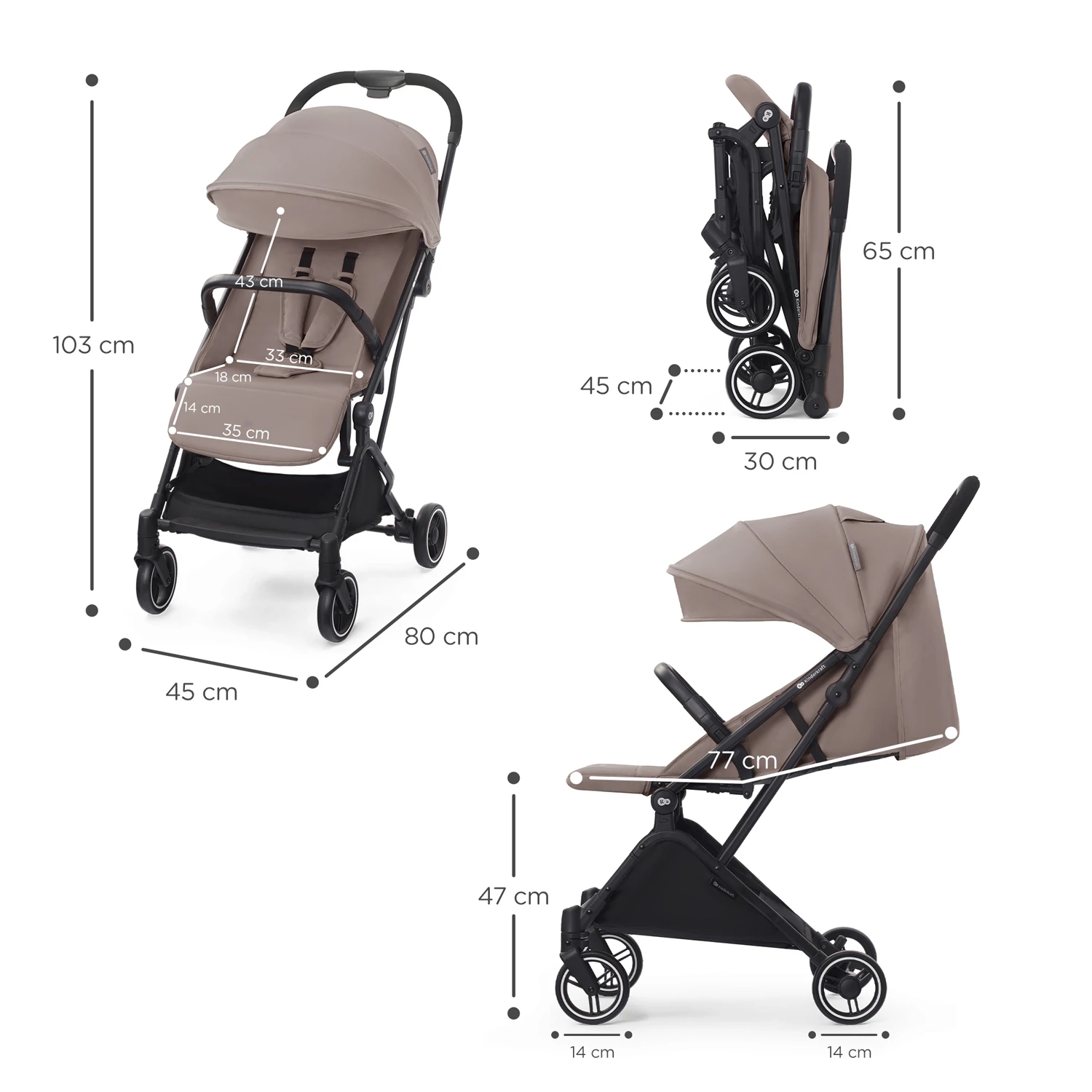 Kinderkraft Indy 2 | OKAZJA | Calm Beige