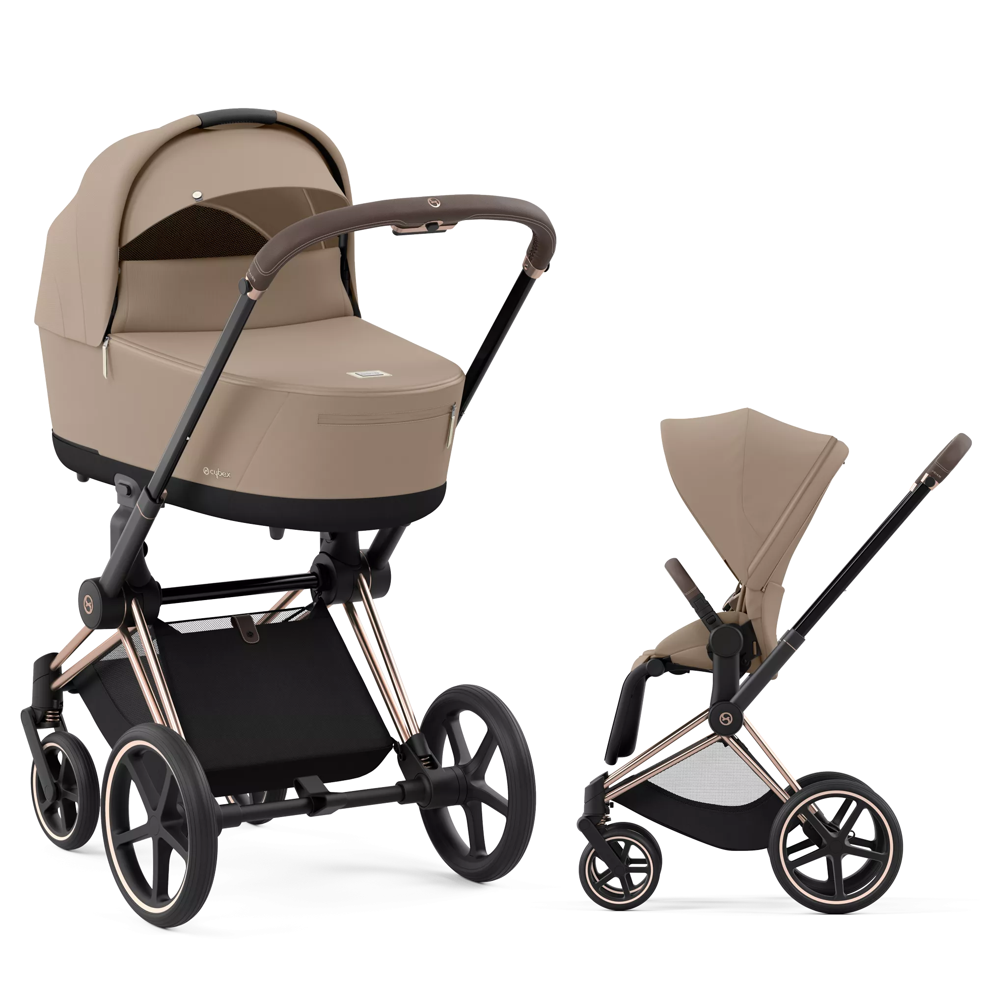 Cybex Priam 4.0 - 2w1 | Cozy Beige (Rosegold Frame)