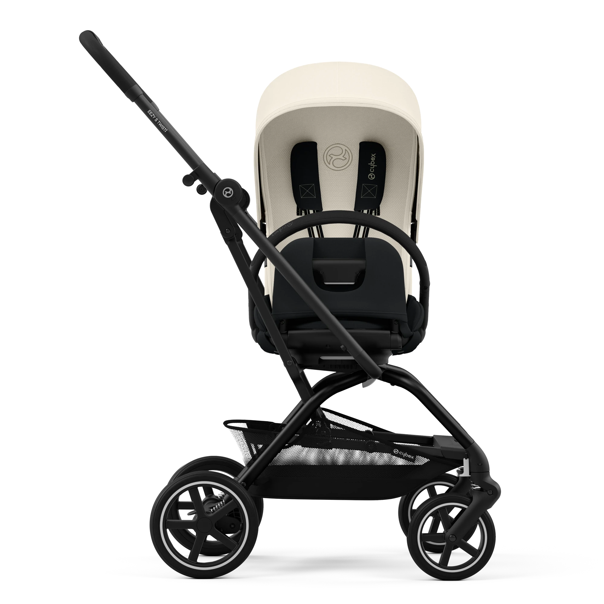 Cybex Eezy S Twist+2 | Canvas White (Black Frame)